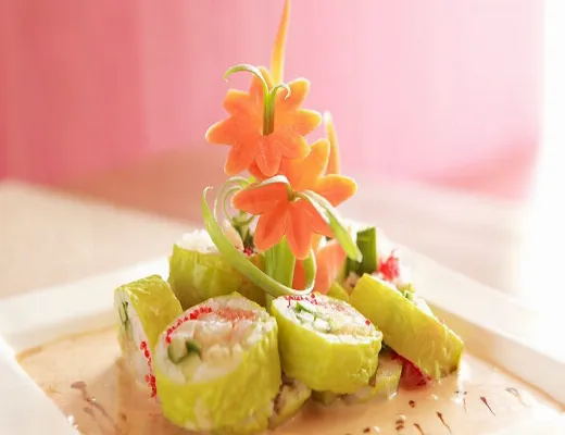 sushis préparés avec des ingrédients de qualité